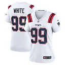Zennovawear Women's New England Patriots Keion White White Game Jersey