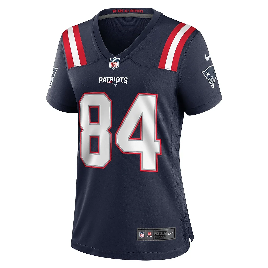 Zennovawear Women's New England Patriots Kendrick Bourne Navy Game Jersey