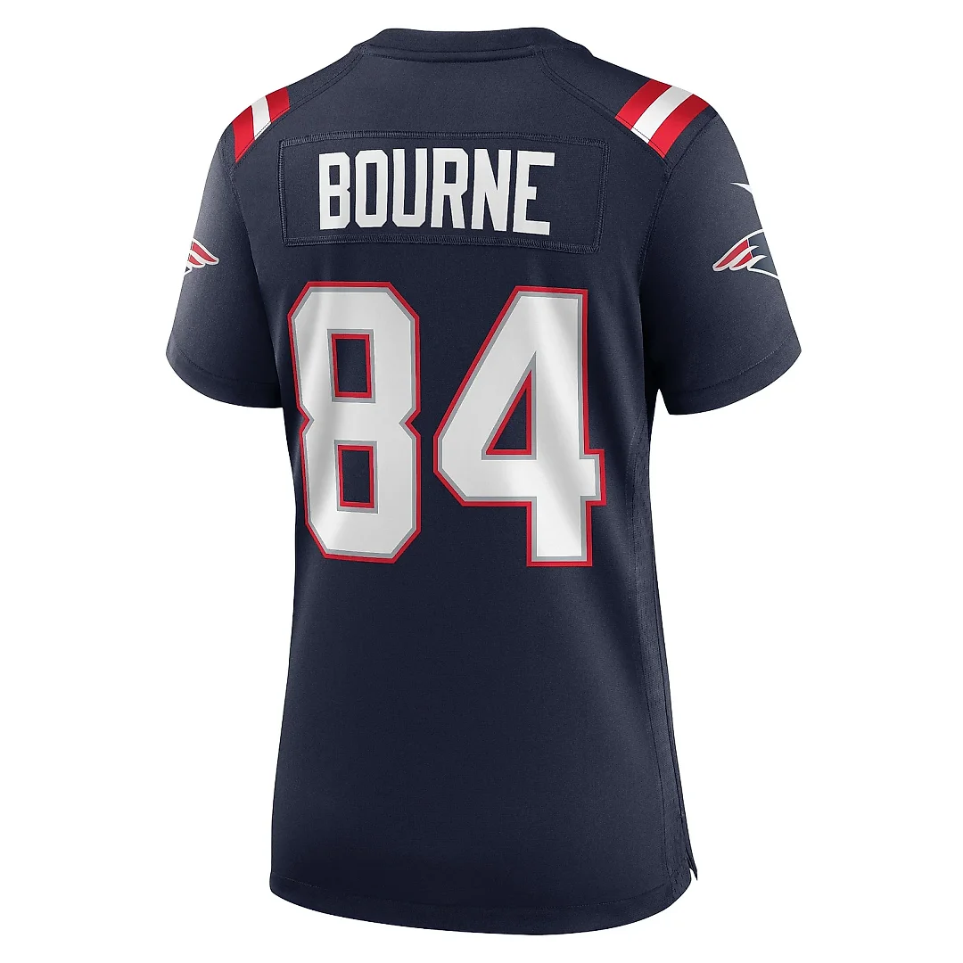 Zennovawear Women's New England Patriots Kendrick Bourne Navy Game Jersey