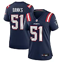 Zennovawear Women's New England Patriots Keshawn Banks Navy Game Jersey