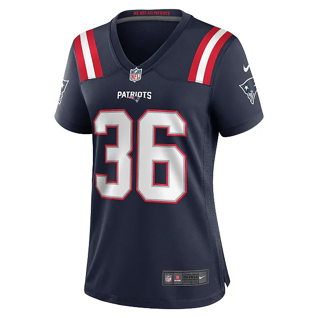 Zennovawear Women's New England Patriots Kevin Harris Navy Game Player Jersey
