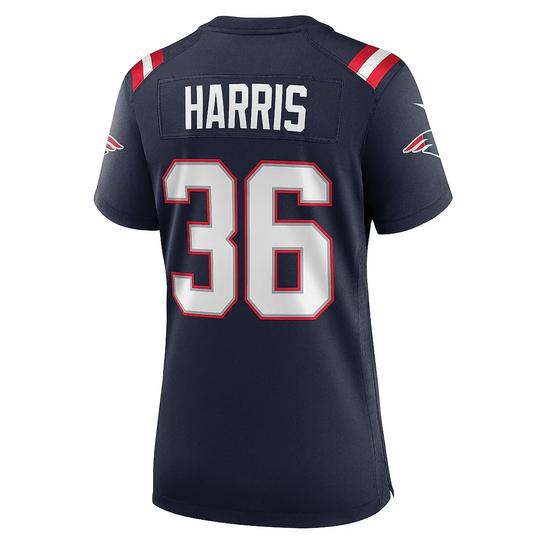 Zennovawear Women's New England Patriots Kevin Harris Navy Game Player Jersey