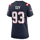 Zennovawear Women's New England Patriots Lawrence Guy Navy Game Jersey
