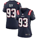 Zennovawear Women's New England Patriots Lawrence Guy Navy Game Jersey