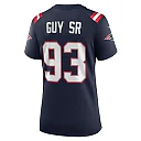 Zennovawear Women's New England Patriots Lawrence Guy Navy Team Game Jersey