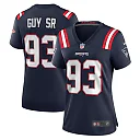Zennovawear Women's New England Patriots Lawrence Guy Navy Team Game Jersey