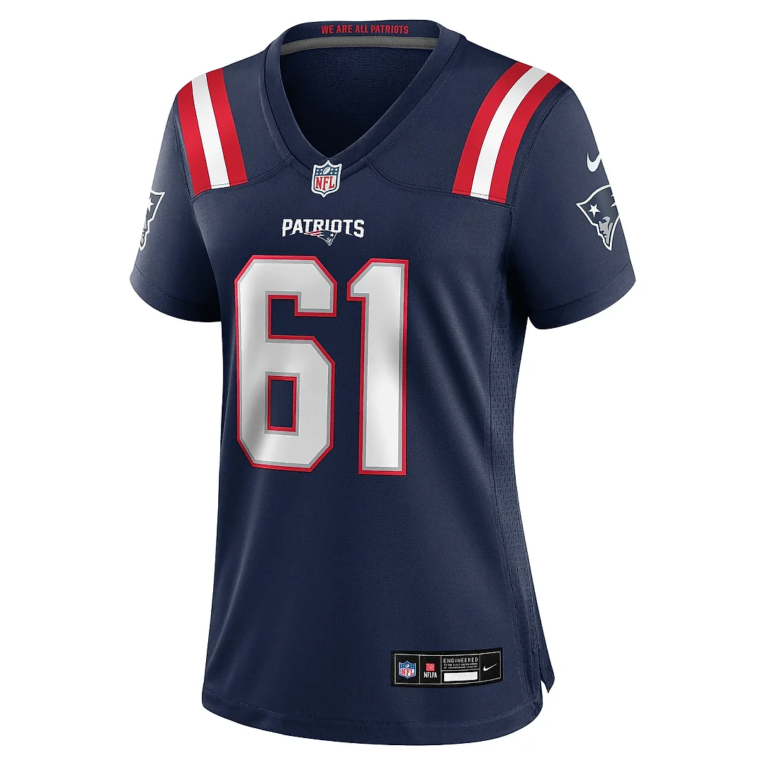 Zennovawear Women's New England Patriots Lester Cotton Sr. Navy Team Game Jersey
