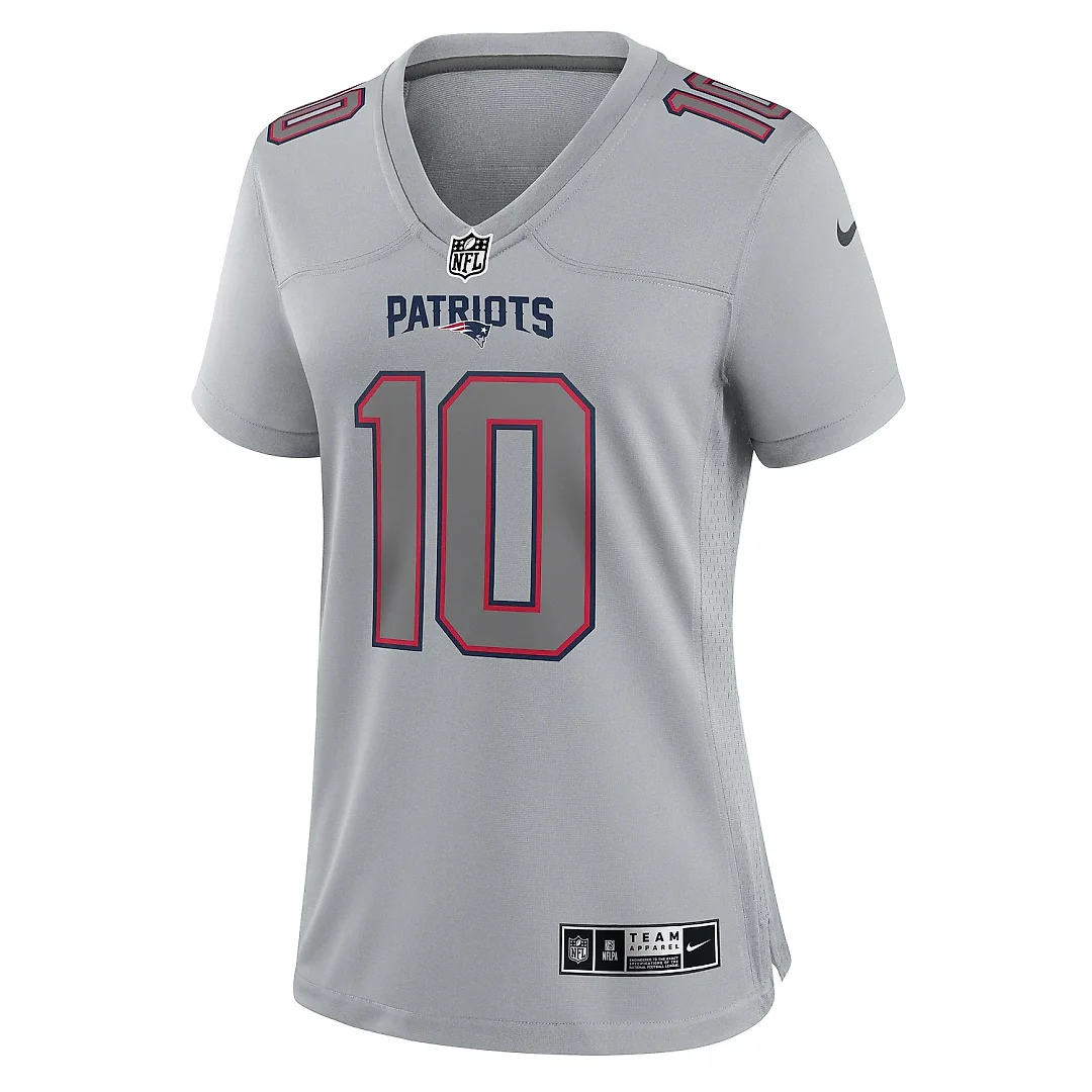 Zennovawear Women's New England Patriots Mac Jones Gray Atmosphere Fashion Game Jersey