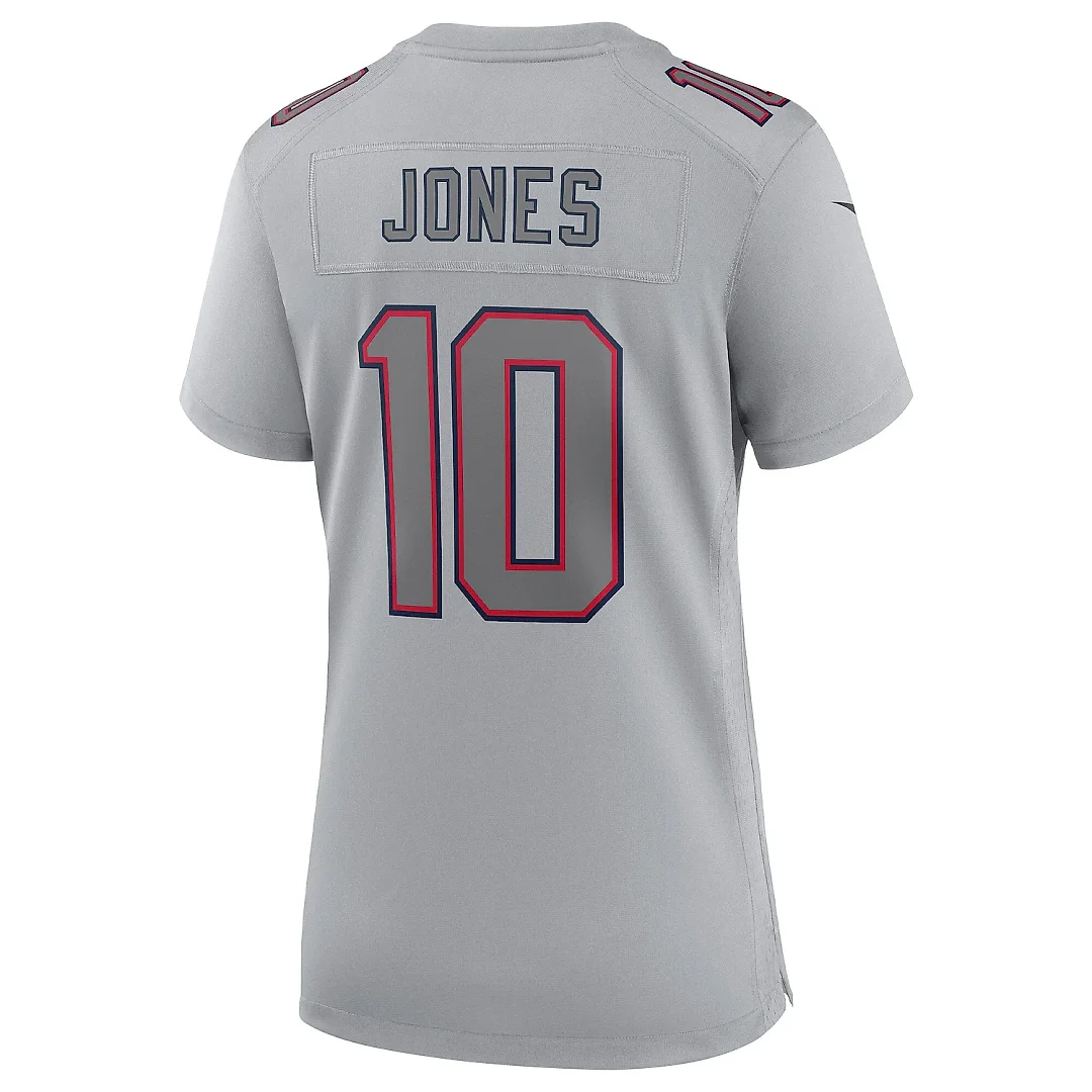Zennovawear Women's New England Patriots Mac Jones Gray Atmosphere Fashion Game Jersey