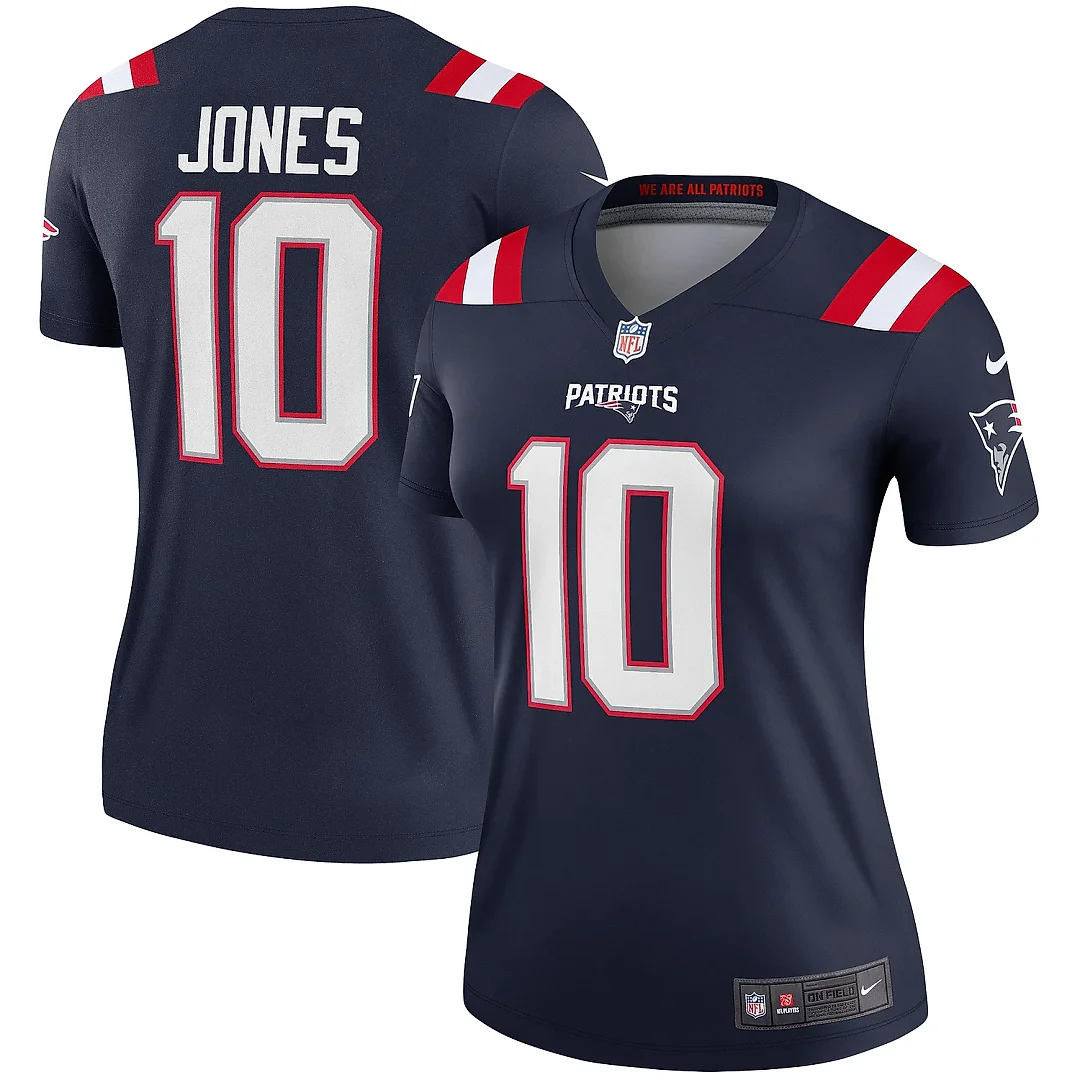 Zennovawear Women's New England Patriots Mac Jones Navy Legend Player Performance Top