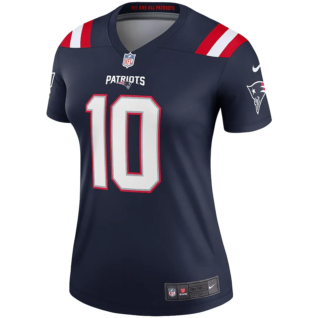 Zennovawear Women's New England Patriots Mac Jones Navy Legend Player Performance Top