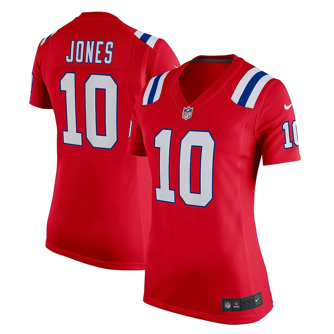 Zennovawear Women's New England Patriots Mac Jones Red Game Alternate Jersey