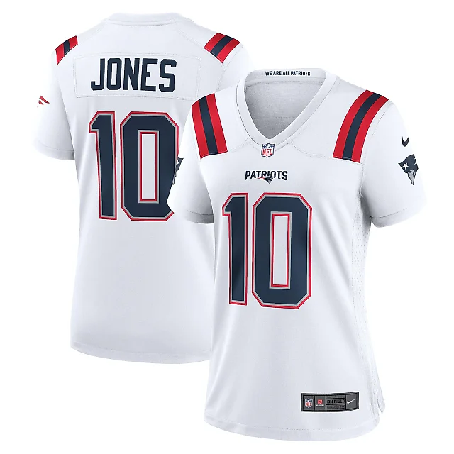 Zennovawear Women's New England Patriots Mac Jones White Game Jersey