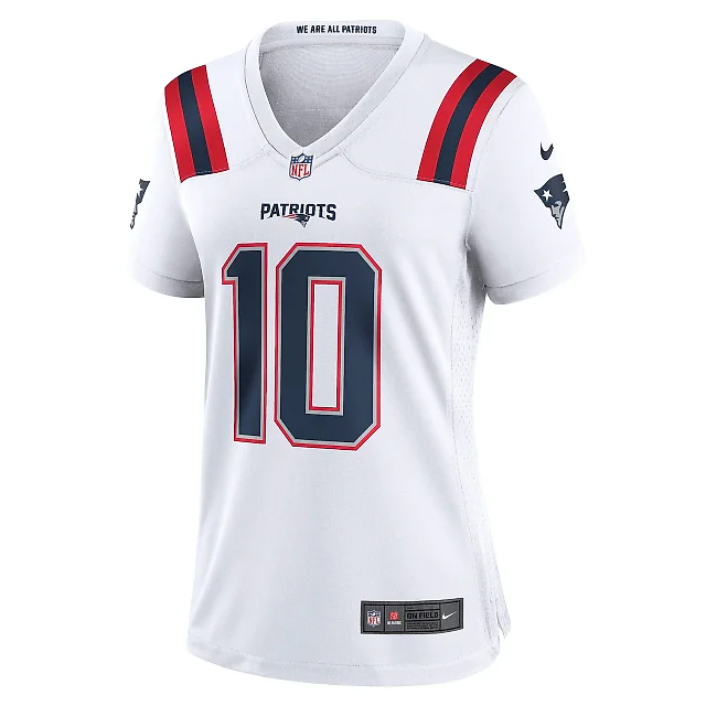 Zennovawear Women's New England Patriots Mac Jones White Player Jersey