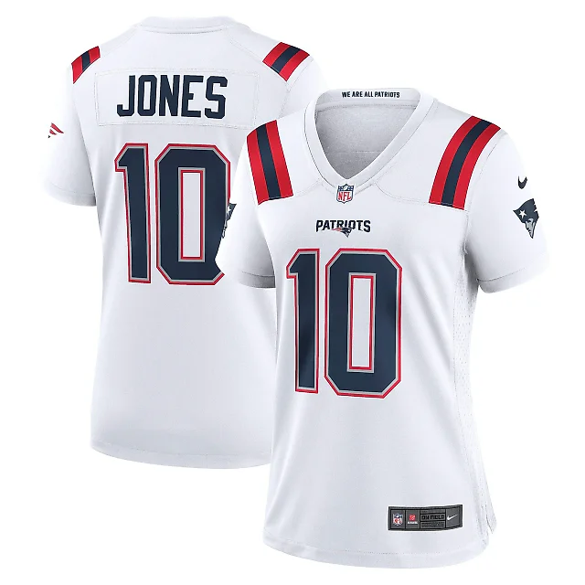Zennovawear Women's New England Patriots Mac Jones White Player Jersey