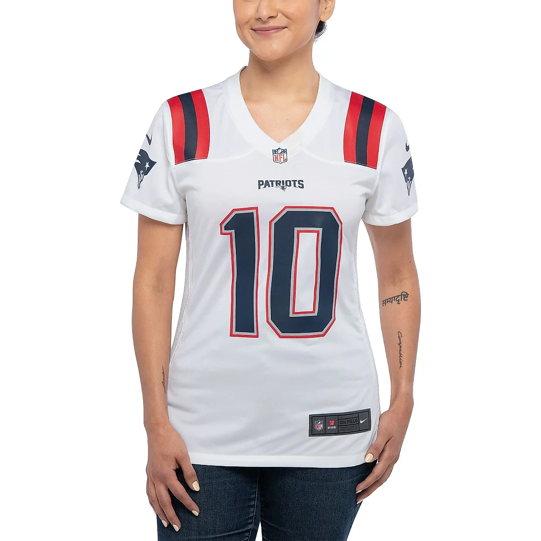 Zennovawear Women's New England Patriots Mac Jones White Player Jersey