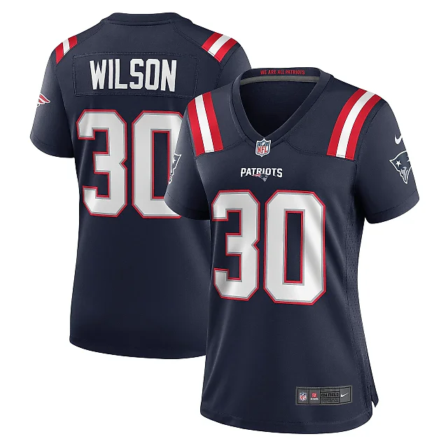 Zennovawear Women's New England Patriots Mack Wilson Navy Game Jersey