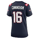 Zennovawear Women's New England Patriots Malik Cunningham Navy Team Game Jersey