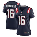 Zennovawear Women's New England Patriots Malik Cunningham Navy Team Game Jersey