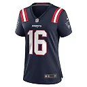 Zennovawear Women's New England Patriots Malik Cunningham Navy Team Game Jersey