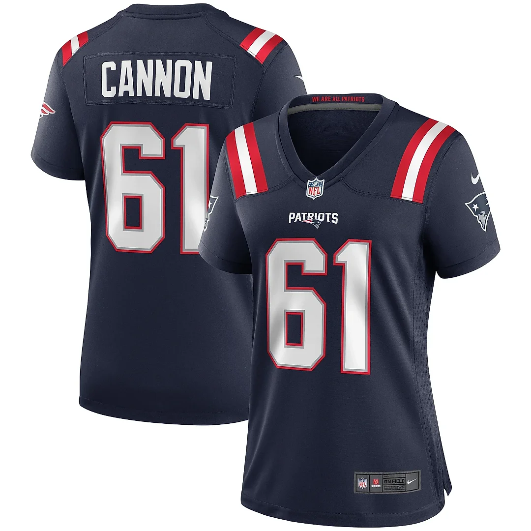 Zennovawear Women's New England Patriots Marcus Cannon Navy Game Jersey