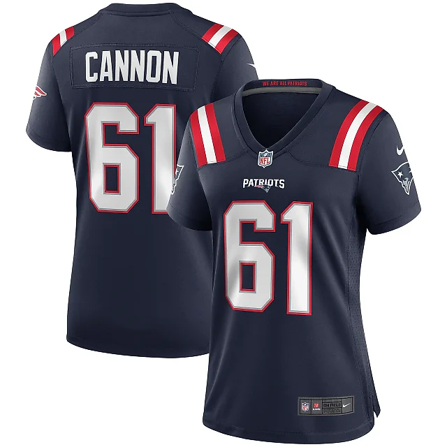 Zennovawear Women's New England Patriots Marcus Cannon Navy Game Jersey