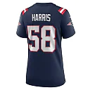 Zennovawear Women's New England Patriots Marcus Harris Navy Team Game Jersey