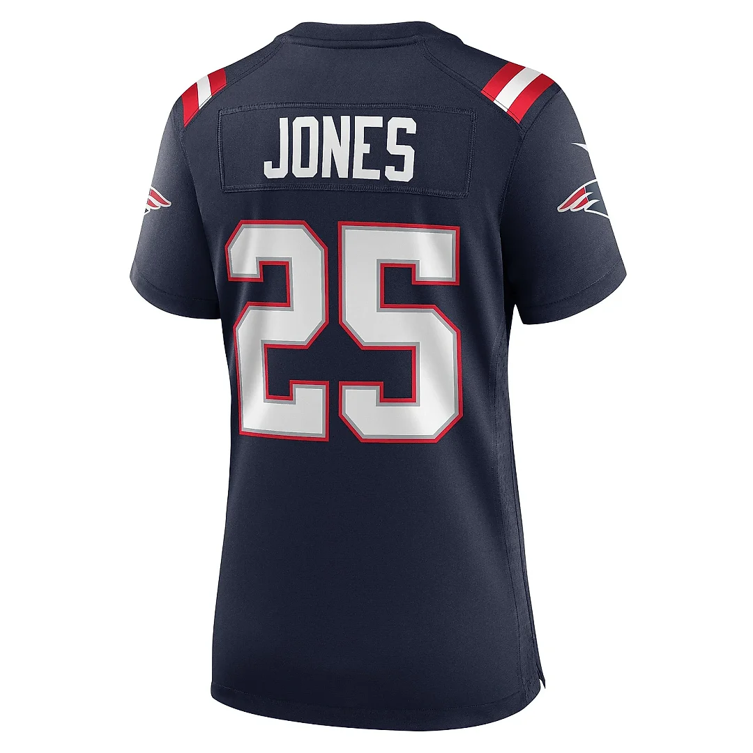 Zennovawear Women's New England Patriots Marcus Jones Navy Game Player Jersey