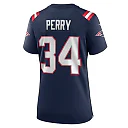 Zennovawear Women's New England Patriots Mark Perry Navy Team Game Jersey