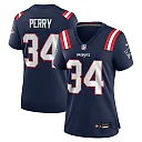 Zennovawear Women's New England Patriots Mark Perry Navy Team Game Jersey