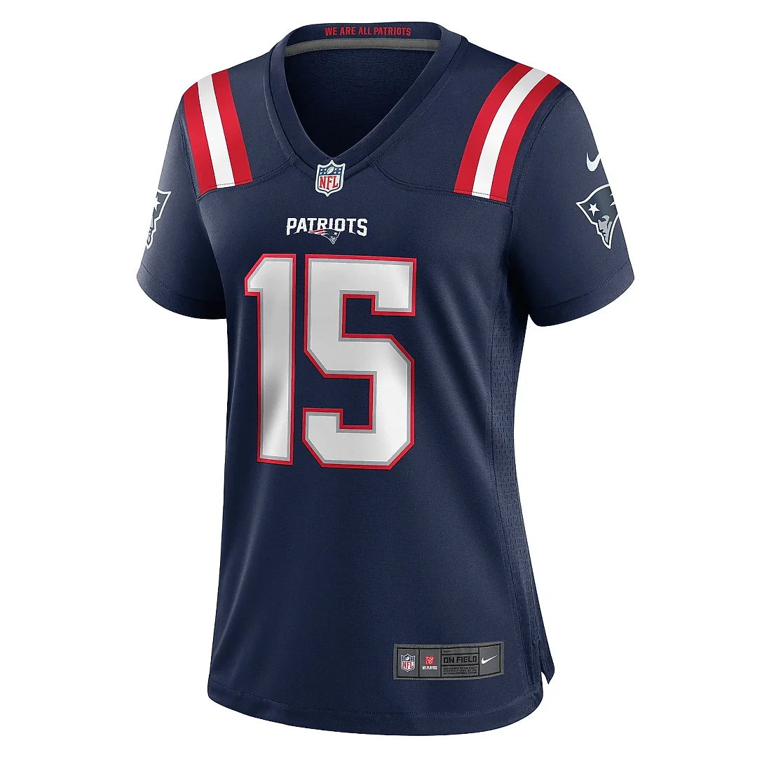 Zennovawear Women's New England Patriots Marte Mapu Navy Game Jersey