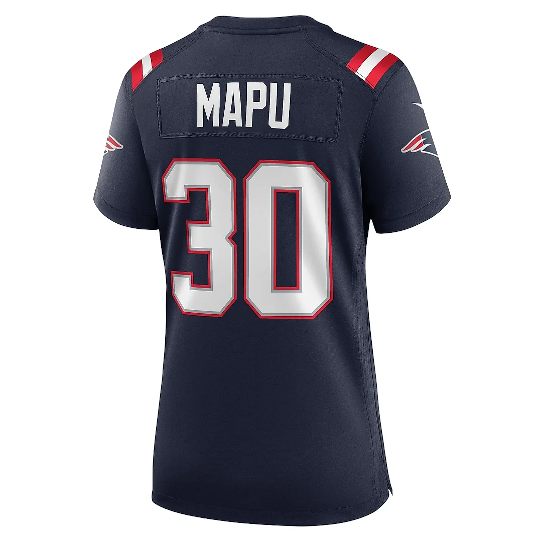 Zennovawear Women's New England Patriots Marte Mapu Navy Team Game Jersey