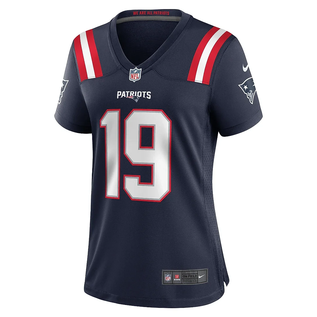 Zennovawear Women's New England Patriots Matt Corral Navy Team Game Jersey