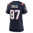 Zennovawear Women's New England Patriots Matt Sokol Navy Game Player Jersey