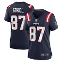 Zennovawear Women's New England Patriots Matt Sokol Navy Game Player Jersey