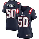 Zennovawear Women's New England Patriots Mike Vrabel Navy Game Retired Player Jersey
