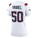 Zennovawear Women's New England Patriots Mike Vrabel White Retired Player Game Jersey