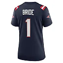 Zennovawear Women's New England Patriots Number 1 Bride Navy Game Jersey