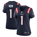 Zennovawear Women's New England Patriots Number 1 Mom Navy Game Jersey