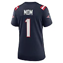 Zennovawear Women's New England Patriots Number 1 Mom Navy Game Jersey