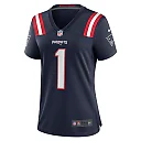Zennovawear Women's New England Patriots Number 1 Mom Navy Game Jersey