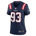 Zennovawear Women's New England Patriots Oshane Ximines Navy Game Jersey