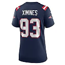 Zennovawear Women's New England Patriots Oshane Ximines Navy Game Jersey