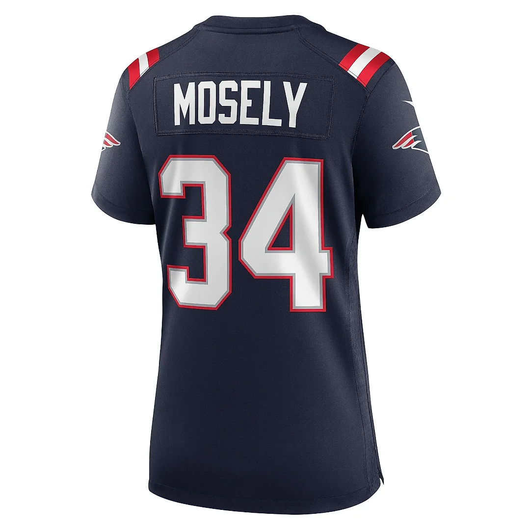 Zennovawear Women's New England Patriots Quandre Mosely Navy Home Game Player Jersey