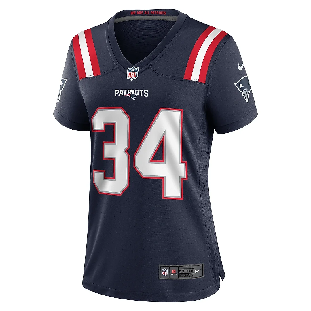 Zennovawear Women's New England Patriots Quandre Mosely Navy Home Game Player Jersey