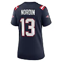Zennovawear Women's New England Patriots Quinn Nordin Navy Game Player Jersey