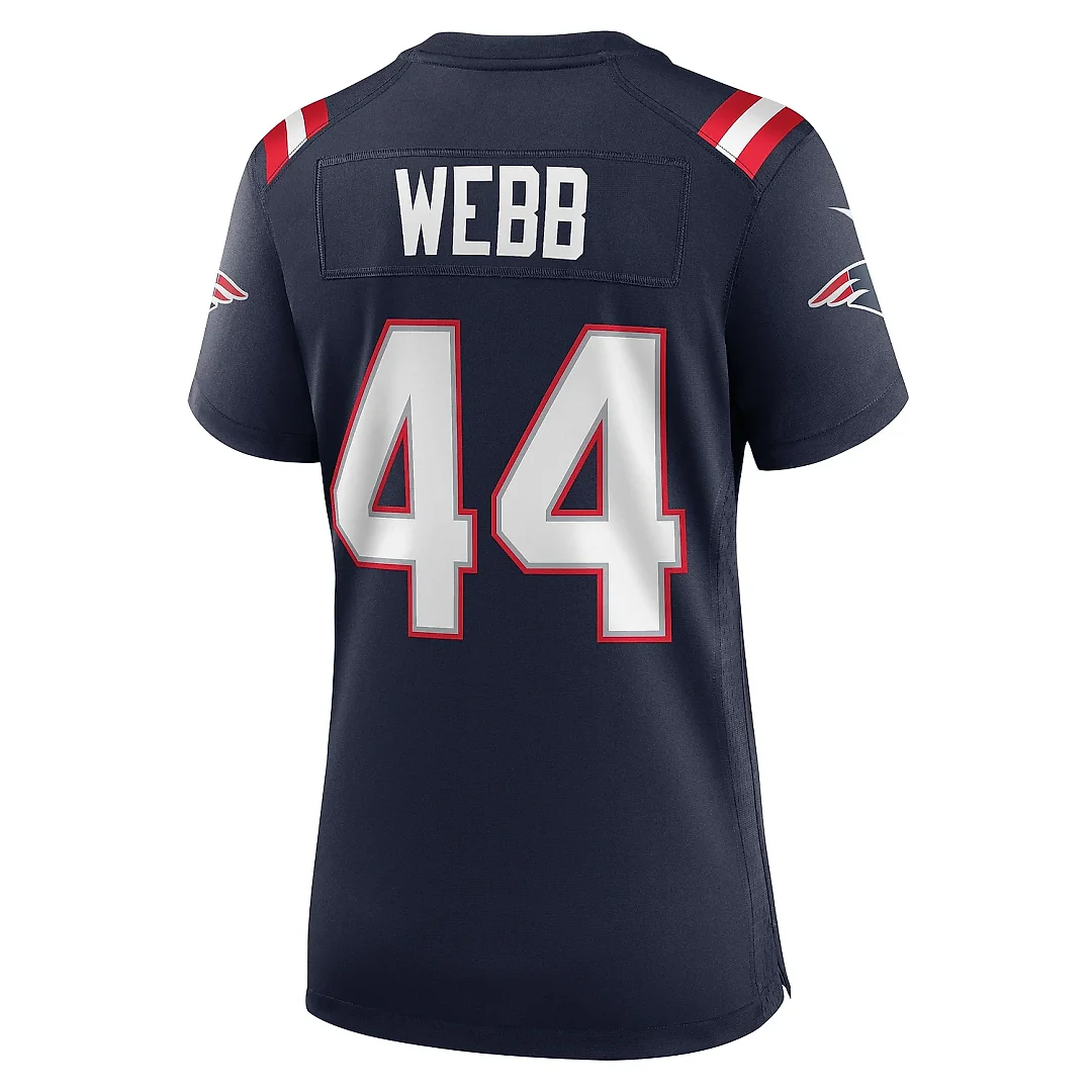 Zennovawear Women's New England Patriots Raleigh Webb Navy Home Game Player Jersey