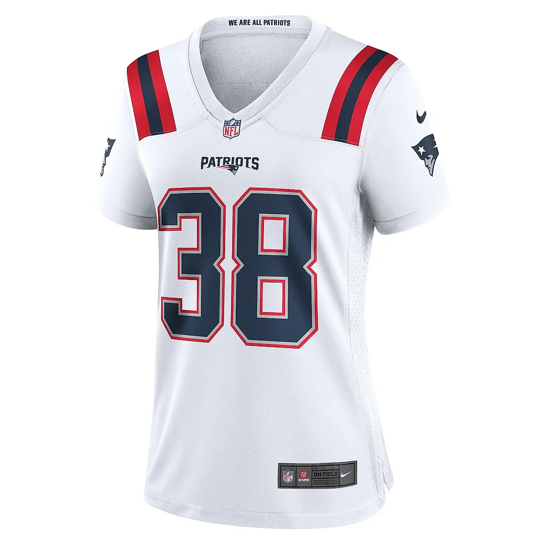 Zennovawear Women's New England Patriots Rhamondre Stevenson White Game Player Jersey