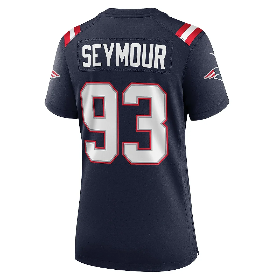 Zennovawear Women's New England Patriots Richard Seymour Navy Retired Player Game Jersey