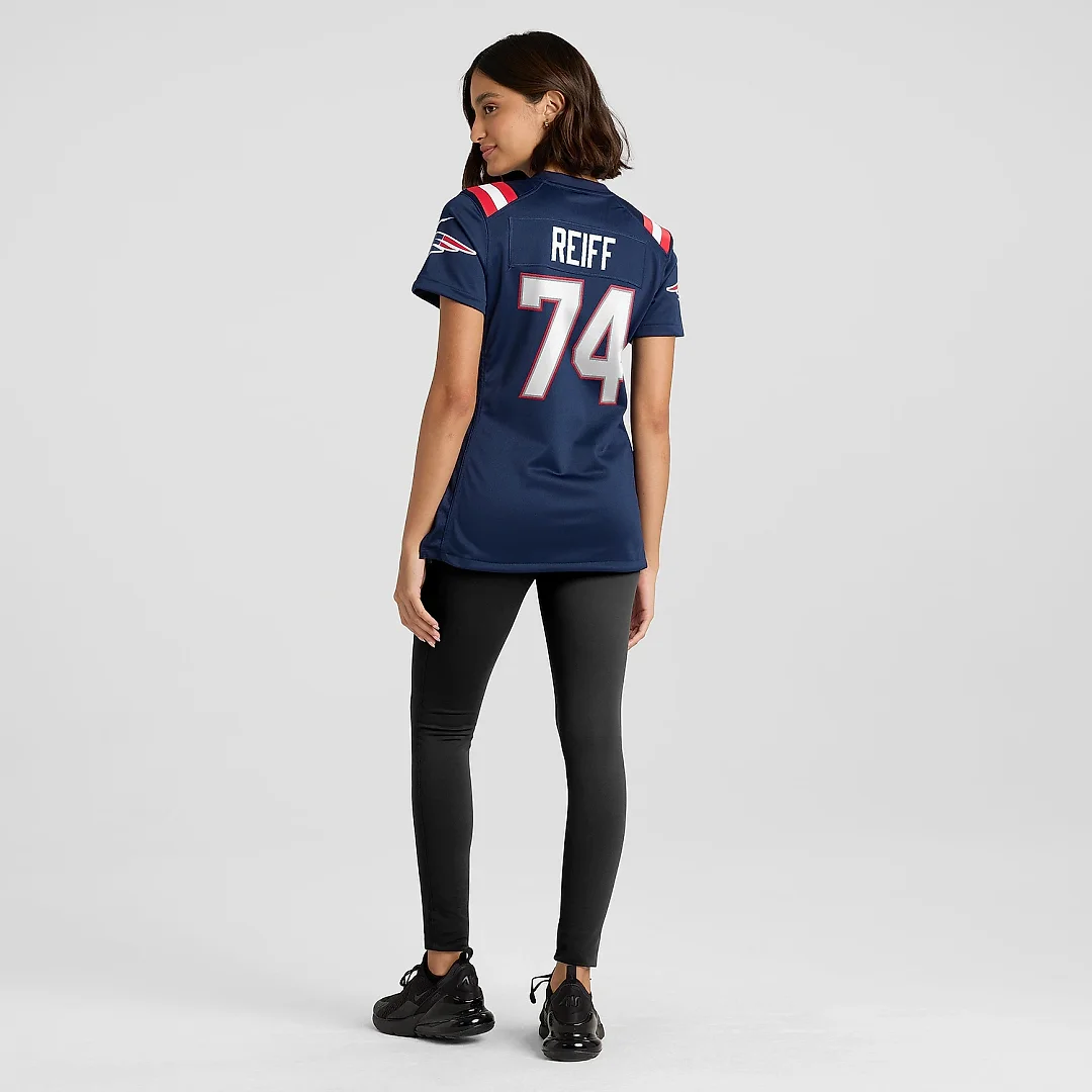 Zennovawear Women's New England Patriots Riley Reiff Navy Game Jersey